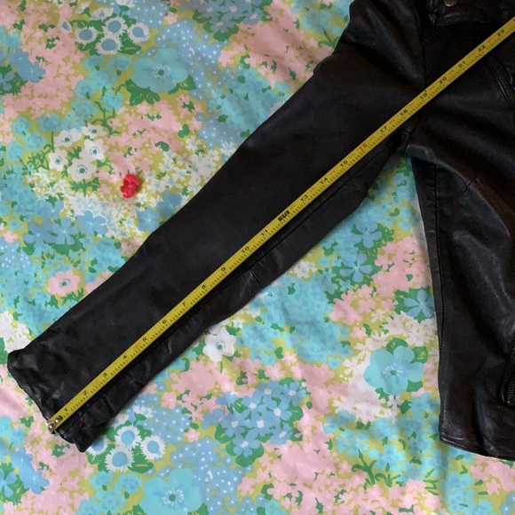 Muubaa Womens Jacket Black Lamb Leather Moto Zip Up Biker Coat Size UK 10 US 6 S - Picture 13 of 16